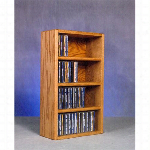 The Wood Shed 403-1 Solid Oak Desktop Or Shelf Cd Cabinet