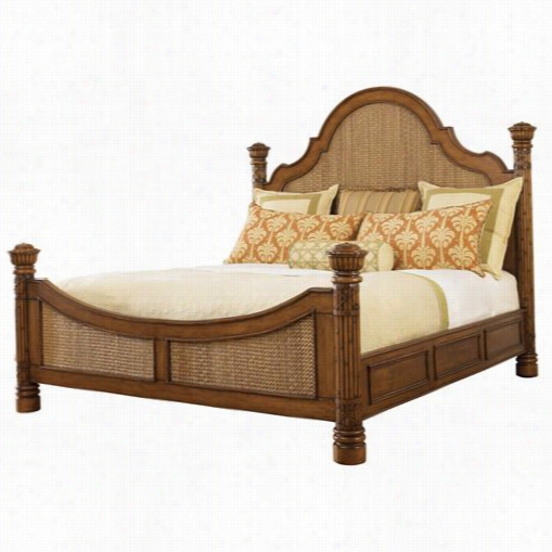 Tommy Bahama 531-135c Island Estate Round Hill California King Bed In Plantation/medium Brown