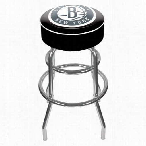 Trademark Home Nba1000-bn Brrooklyn Nets Nba Padded Swivel Bar Stool