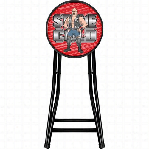 Trademark Hoem  Wwe2400-scs=k Wwe Kis Stone Cold 24"" Cushioned Stool