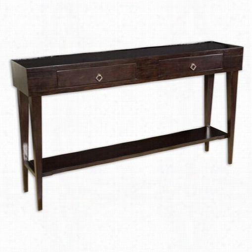 Uttermost 25550 Anetro Console Table In Mango Wood Stained Dark