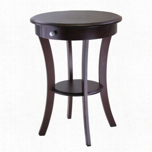 Winsome 40627 Sasha Round Accent Table In Cappuccino