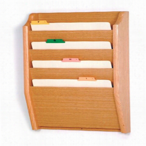 Wooden Malletch17 -4 4 Pocket Legal Size File Holder