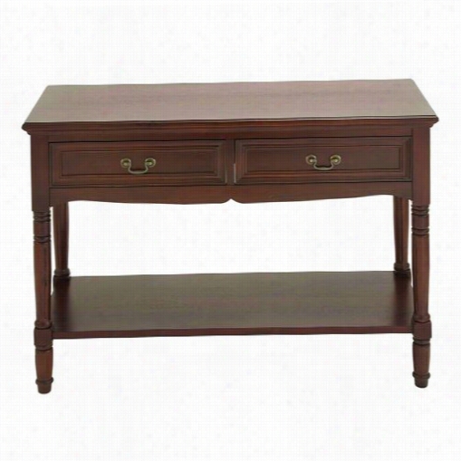 Woods Imports 96194 Wood Console In Brown Color With High Glossy Lacquer