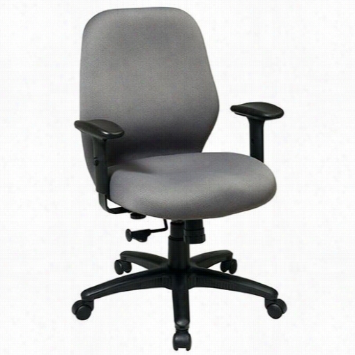 Worksmart 3121 Mid Hindmost 2-to-1 Synchro Tilt Managers Chair With Adjustable U Padded Ar Ms