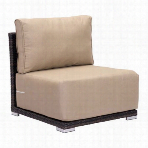 Zuo 703022 Park Island Middl Echair In Brow N