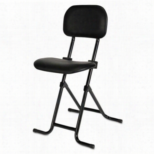 Alera Aapcs612 Plus Il Series Height-adjustable  Folding Stool In Blac K