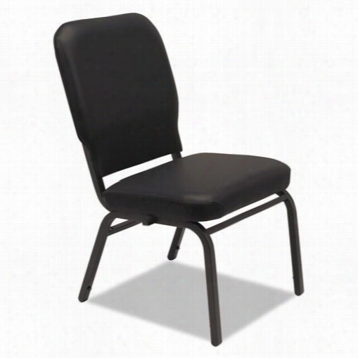 Alera Alebt6616 Oversize Satck Chair In Black Antimicrobial Vinyl Upholstery - 2/carton