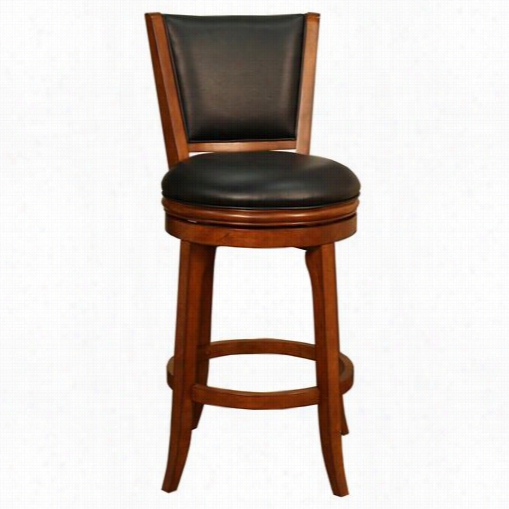 Americna Heritage 130847sd-v01 Peyton Bar Stool In Suede With Black Vinyl