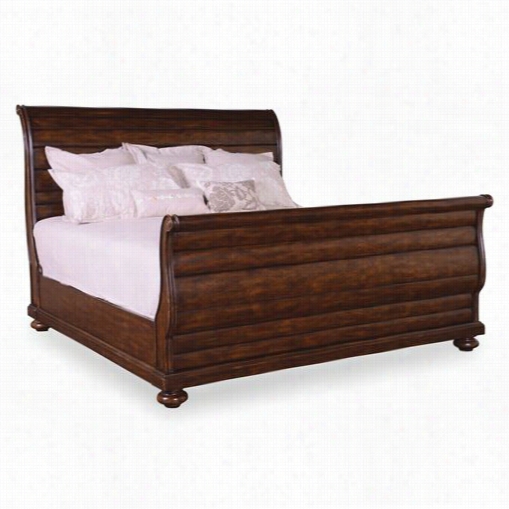 A.rt. Furniture 205156-2304 Whiskey Oak King Sleigh Bed