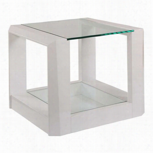 Bassett Mirror 2745-2 00ec Cristobal Rectangle End Table In White