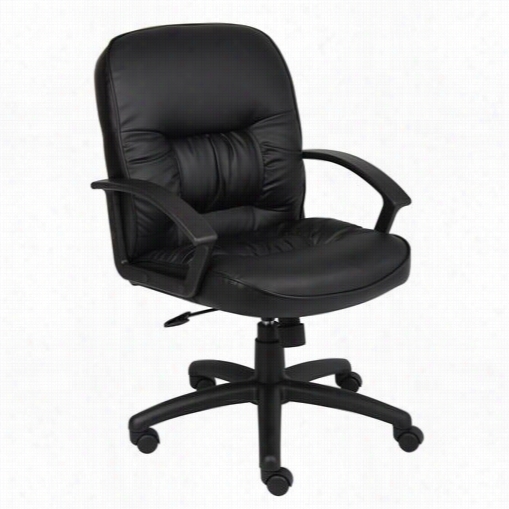 Boss Office Rpoducts B7307 Mid Back Leatherplus Chair With Knee Tilt