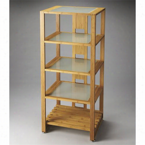 Butler 32 8140 Loft Ivanhoe Bamboo And Glass Bookcase In Natural