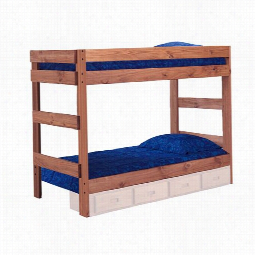 Chelsea Home Furniture 312091-4111 Twin Ovfe Doubled One Piece Bunk Bed In Mahogany Stain