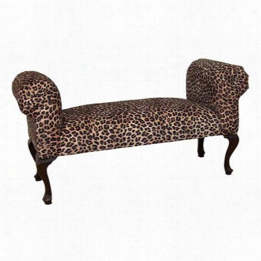 Chelsea Home Furniture 4040-l Bench In Lleopard
