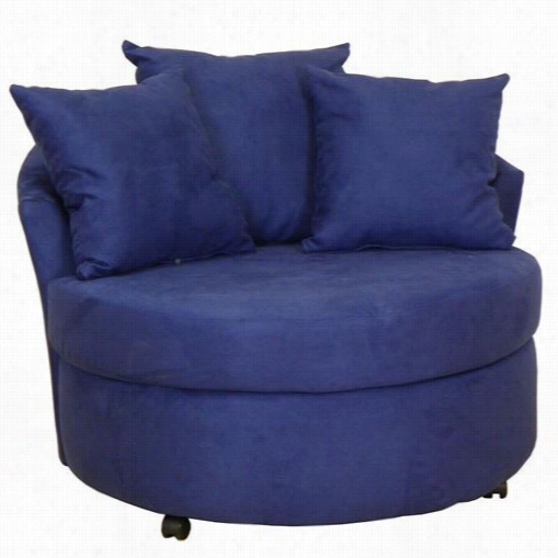 Chelsea Home Appendages6 50-ms Alexa Swivel Chair In Mission Cobalt