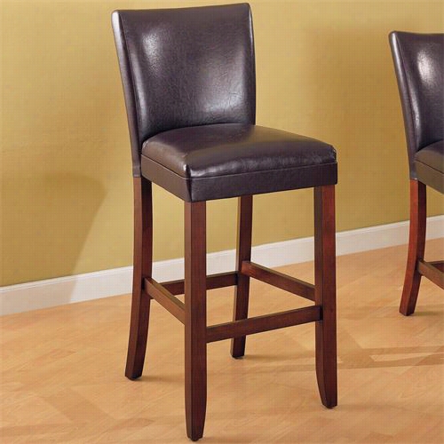 Coaster Furniture 100388 Telegraph 29""h Bar Stool In Cherry In The Opinion Of  Brown Fabric - Set Of 2