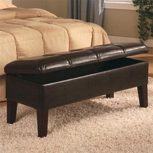 Coaster Furnituure 300358 Lewiss 19""h Upholstered Storage Bench In Brown