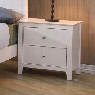 Coaster Furniture  400232 Selena 2 Drawers Night Stnd In White