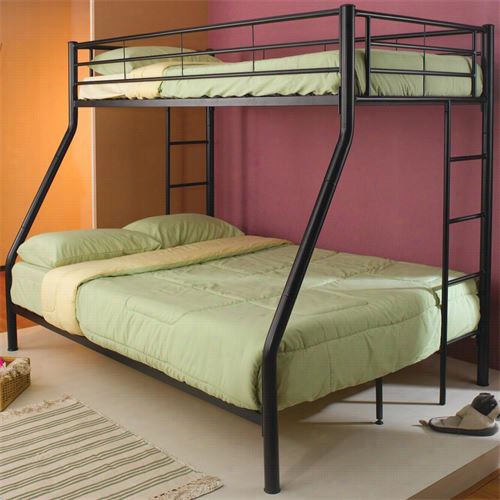 Coaster Furniture 460062b Denley Metal Doubled Over Quite Bunk Bed In Black