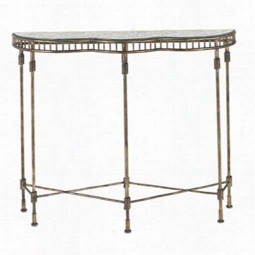 Currey And Company 4192 Emmelne Console Table In Raj Ggold