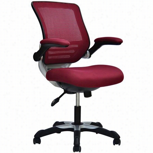 East End Imlorts Eei-594-bur Edge Office Chair With Burgundy Mesh Fabric Seat