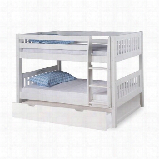 Expanditure Ex901 Low Mission Bunk Bed With Twin Trundlee And Attached Ladder