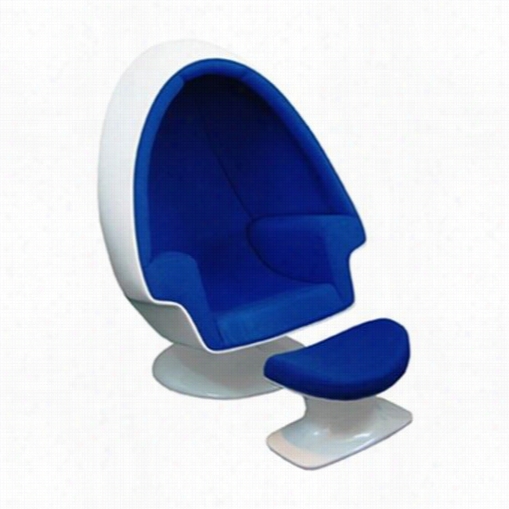 Fine Mod Imports Fmi1113 Alpha  Egg Chair With Ottomaan