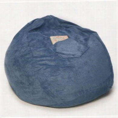 Fun Furnishings 41234p Navy Suede Large Beanbag