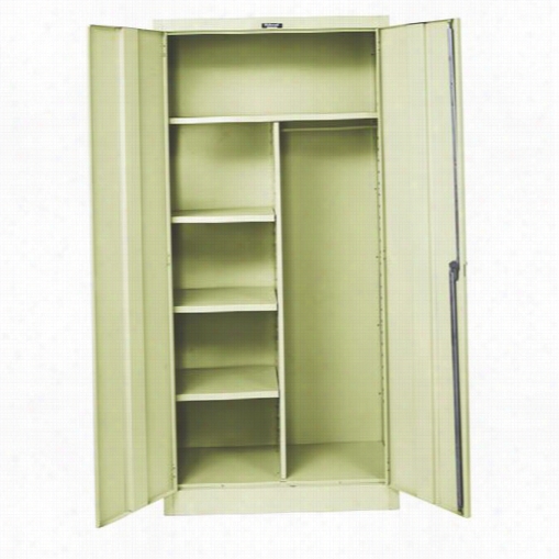 Hallowepl 465c24 48w"" X 24d"" X 72h"" 400 Series Single Tier Double Solod Door 1-wide Nkock-down Stattionary Combination Cabinet