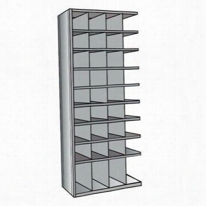 Hallowell A5527-12hg 3""w X 12""d X 87""h Add-on Unit Hi-tech Metal Bin Shelving In Gray