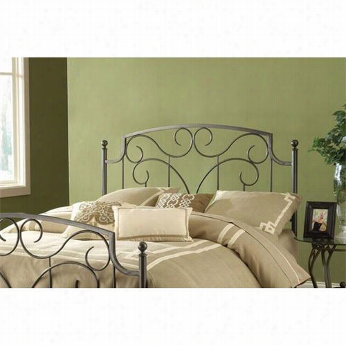 Hillsdale Furniture 1009hkr Cartwright Kibg Headboard In Magnesium Pewter With Rails