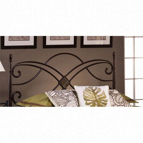 Hillsda Le Furniture 1163-670 Barcelona King Headboard In Ancient Rarity Copper - Rails Not Included
