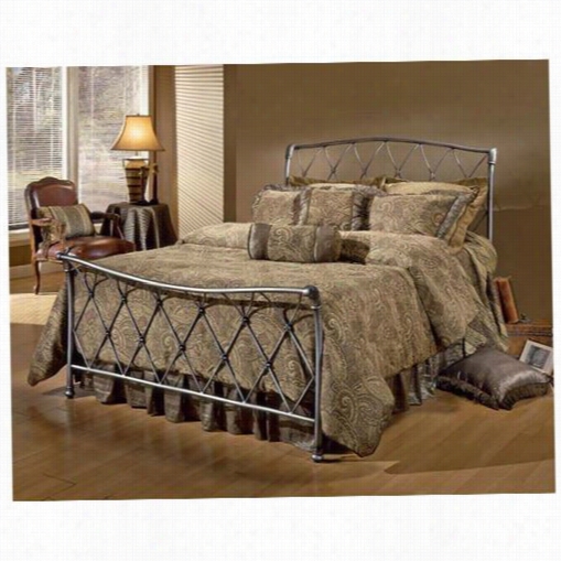 Hillsdale Furniture 1298-660 Silveerton King Bed Set In Brushed Silvr - Railz Not I Ncluded