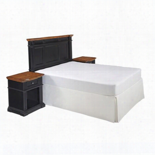 Home Styless 5003-509 Americana Queen/quite Headboard And Two Night Stands