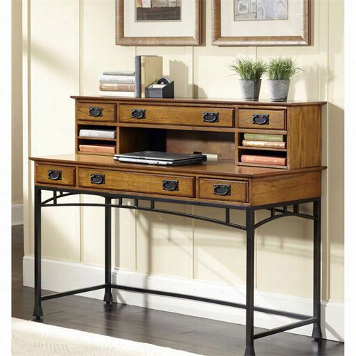 Home Stylse 5050-152 Modern Craftsman Executivve D Esk And Uhtcch In Distressed Oak And Deep Brown