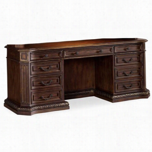 Hooker Furniture 5091-10464 Adagio Computer Credenza In Dark Wood