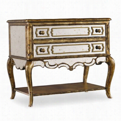 Hooker Furnture 5199-10485 Mirrored File Chest In Gold