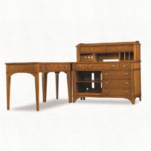 Hooker Furniture 636-10-458 Abbott Place Llge Desk In Light Wood