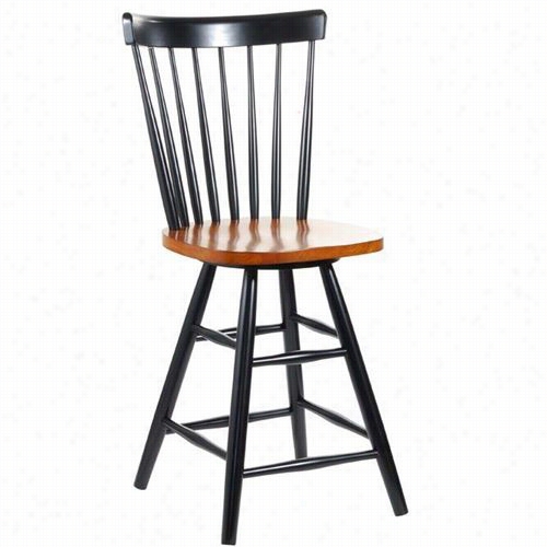 Internati0nal Concepts S57-2902 Madison P Ark 24"" Copenhagen Swivel Stool In Black/cherry