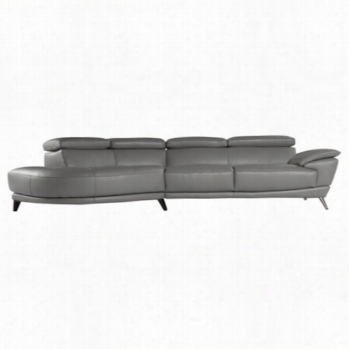 J&m Furniture 18055-rhfc Marisol Italian Laether Right Facig Chaise Sectional