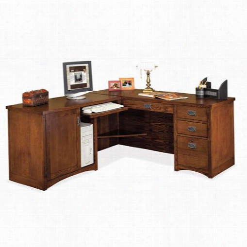 Kathy Irleand Home By Martin Mp684l-mp684l-r Mission Pasadena Left Hand Facing L-shaped Desk In Rustic