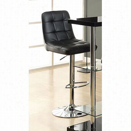 Monarch Specialties I2354 2 Pieces Etal Hydrauoc Lift Barstool In Black With Chrome Found