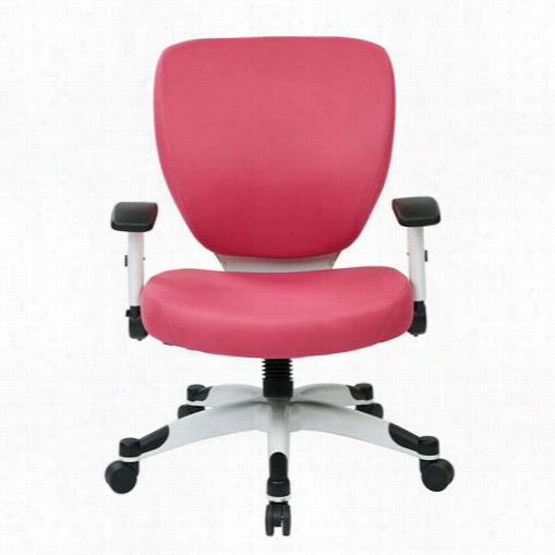 Office Star 5200w Managers Chair Through  Padded Mesh Place And Back, Height Adjustable Flip Arms And Co Ated Nylon Base
