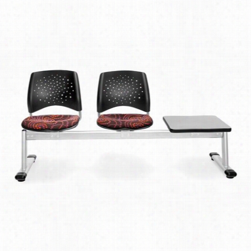 Ofm E323t Eleemnts Stars 3-unit Beam Seating With 2 Seats And  1 Gray Table