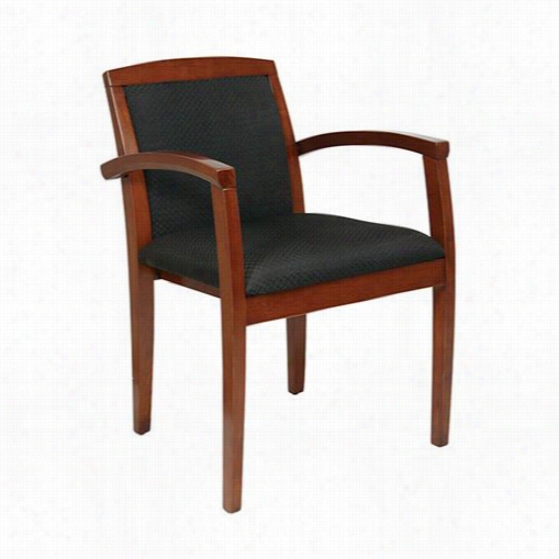 Osp Desibns Ken-1292 Kenwood Leg Chair With Upholstered Seat And Wood Slat Back - 2 Pack