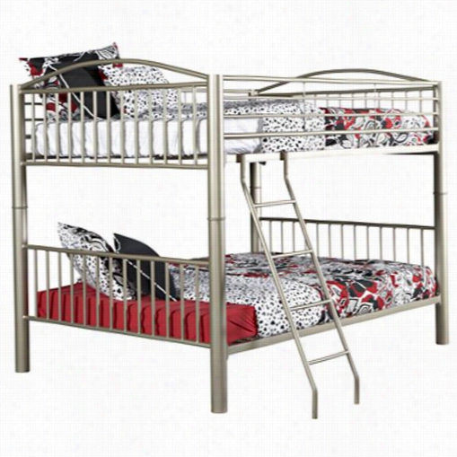 Powell Fruniture 941-137 Heavymetal Full Over Full Bunk Bed In Pewter