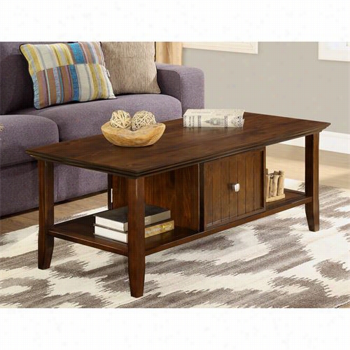 Simpli Home Axwell3-001 Acadian Coffee Table In Rich Toba Cco Brown