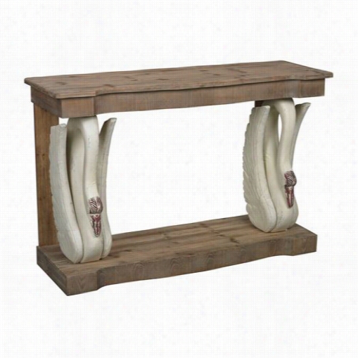 Sterling Industries 138-088 Bbaywood-swan Console With Wooden Top