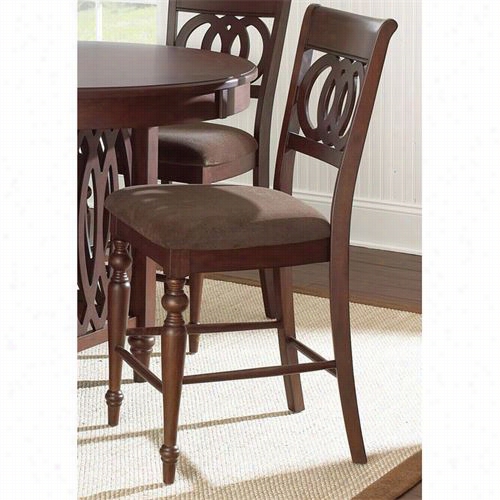 Steve Silver Dl550cc Dolly Counter Chair In Medium Brown Cherry - Set Of 2